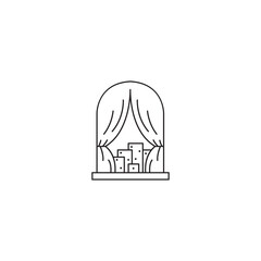 interior minimalist icon logo design vector