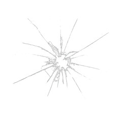 broken glass isolated on white