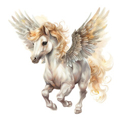 Obraz na płótnie Canvas The most cute unicorn, full body, detailed, big eyes, and beautiful watercolor