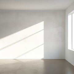 Fotografia con detalle de estancia con paredes de color blanco y entrada de luz natural por una ventana