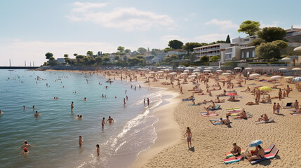 Fototapeta premium people on the beach