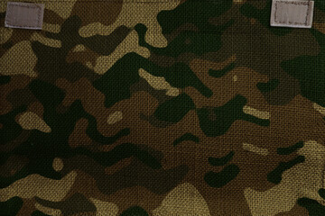 army camouflage burlap canvas with velcro straps patches
