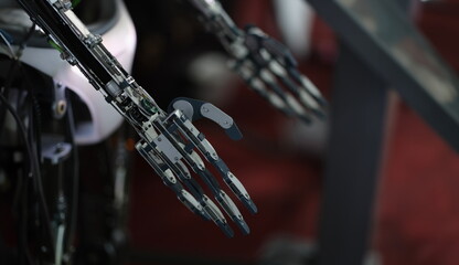 Robot arm and machine learning of contact and consciousness. Robotic intelligent cyborg concept