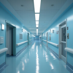 fotografia con detalle de pasillos de un hospital