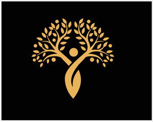 meditation tree logo designs for medical traditional service and consult