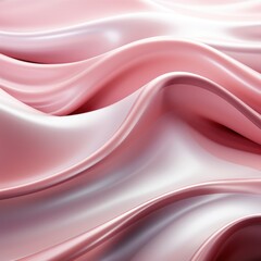 Fototapeta premium Abstract 3d luxury premium background, pink flowing curved waves, satin accent, lighting effect