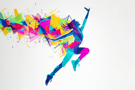 colorful dancing visual, AI generated