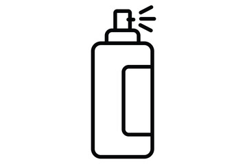 Hairspray icon. icon related to hairstyling products. line icon style. element illustration