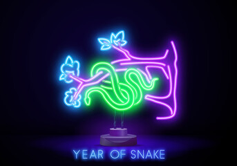 Happy Chinese new year 2025 Zodiac sign, year of the Snake, with red paper cut art and craft style on white color background (Chinese Translation : happy new year 2025, year of the Snake)