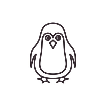 penguin icon logo design vector