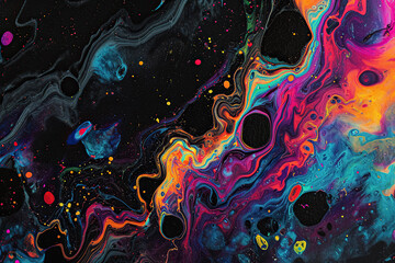 Cosmic Liquid Psychedelic Texture Pack - Dynamic and Colorful Abstract Designs for Creative Projects, Ideal for Artistic Backgrounds and Graphic Art, Generated AI