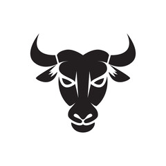 cow head icon logo design vector