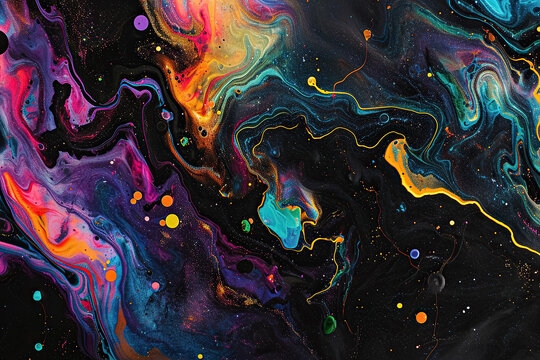 Cosmic Liquid Psychedelic Texture Pack - Dynamic and Colorful Abstract Designs for Creative Projects, Ideal for Artistic Backgrounds and Graphic Art, Generated AI