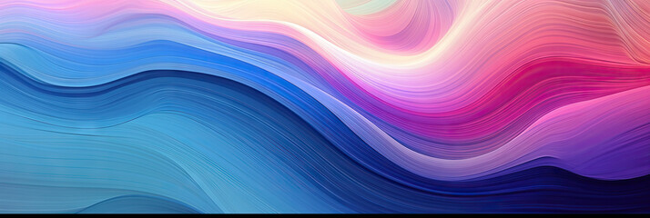 Fototapeta premium modern soft curvy waves background design with blue, purple, pink and black color. colorful abstract wave background texture. banner 
