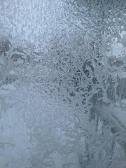 snow on window