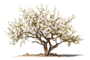 Almond Tree Isolated on Transparent Background