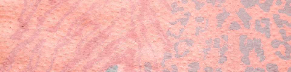 Pink Animal Geometric Background. Amazing Tiger