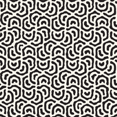 Fototapeta premium Vector seamless hand-painted ink pattern. Abstract decorative background. Stylish monochrome hand-drawn texture.