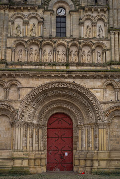 Facade of Eglise Sainte Croix Church of the Holy Cross Bordeaux France. High quality photo