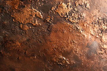 close up horizontal image of a ruined rusty metal surface AI generated