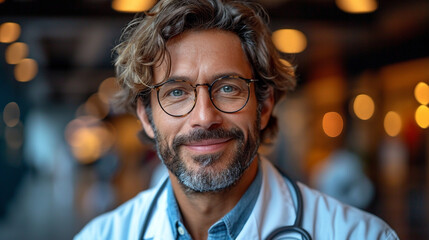 Portrait of a young doctor in medical clothes