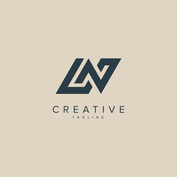 Alphabet Letters LN NL Business Logo Initial Based Monogram Icon Vector.