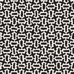 Vector seamless hand-painted ink pattern. Abstract decorative background. Stylish monochrome hand-drawn texture.