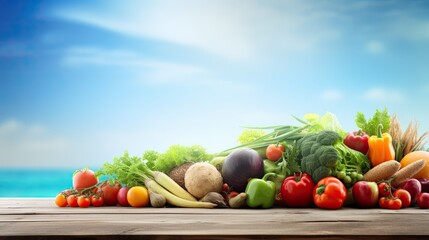 vegetables on a table