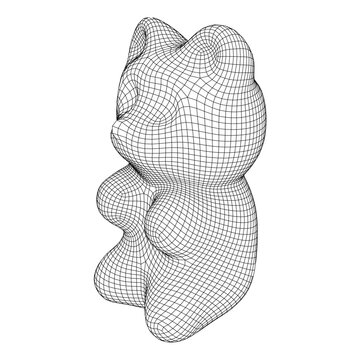 Gummy bear. Jelly fruit candy