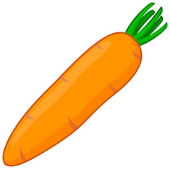 Easter Carrot Fresh Illustration. Vegetarian and healthy food.