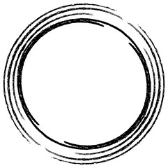 Grunge circle brush stroke illustration. Grunge round shape. Graphic design element for web, corporate identity, cards, prints etc.