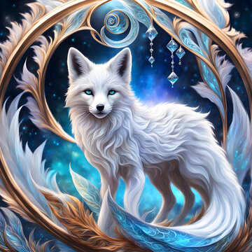 The fenec fox is truly a sight to behold with its shimmering, swirling brilliance. Its fur seems to glisten in the sunlight, showcasing a stunning array of colors that are both mesmerizing and beautif