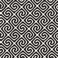 Vector seamless hand-painted ink pattern. Abstract decorative background. Stylish monochrome hand-drawn texture.