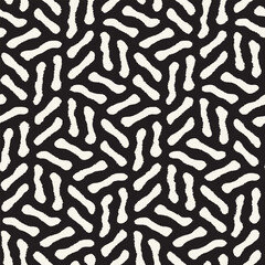 Vector seamless hand-painted ink pattern. Abstract decorative background. Stylish monochrome hand-drawn texture.
