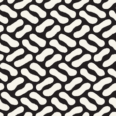Vector seamless hand-painted ink pattern. Abstract decorative background. Stylish monochrome hand-drawn texture.