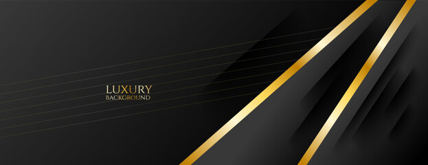 abstract luxury background with black and gold color - obrazy, fototapety, plakaty
