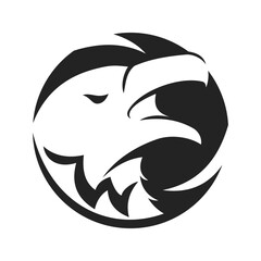 Crow Logo template Isolated. Brand Identity. Icon Abstract Vector graphic