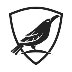 Crow Logo template Isolated. Brand Identity. Icon Abstract Vector graphic