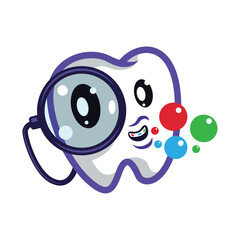 mouth wash for kids cartoon character vector illustration