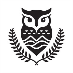 Whispering Feathers: Bird Silhouette Set Evoking the Soft Rustle of Owl Plumage - Bird Silhouette - Owl Vector
