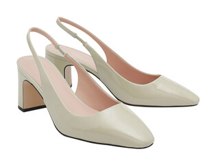 Woman shoes pastel on transparent background,PNG