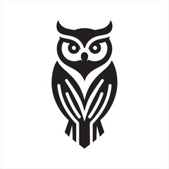 Fototapeta premium Celestial Nocturne: Bird Silhouette Set Unveiling the Mystical Beauty of Owl Shadows - Bird Silhouette - Owl Vector 