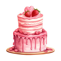 Cake with a Heart. AI Generated Image