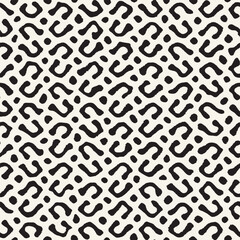 Vector seamless hand-painted ink pattern. Abstract decorative background. Stylish monochrome hand-drawn texture.