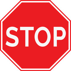 stop sign isolated on white background
