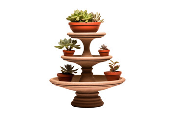 Garden Showcase Tiered Clay Plant Stand