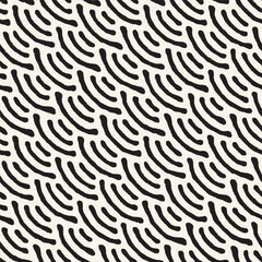 Vector seamless hand-painted ink pattern. Abstract decorative background. Stylish monochrome hand-drawn texture.