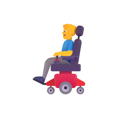 Man in Motorized Wheelchair