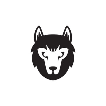 head wolf icon logo design vector