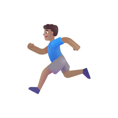 Man Running: Medium Skin Tone